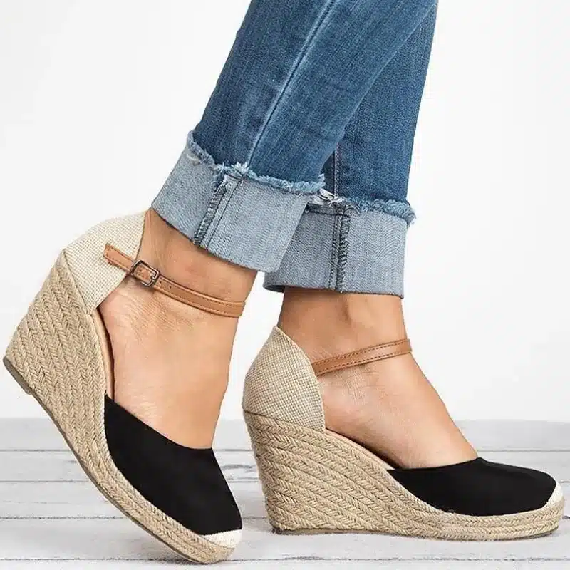 VTOTA Platform Wedges Sandals 2018 Cover Heel Flock Gladiator Buckle Strap Mixed Colors Summer Shoes Woman Sandalias Mujer H152 8