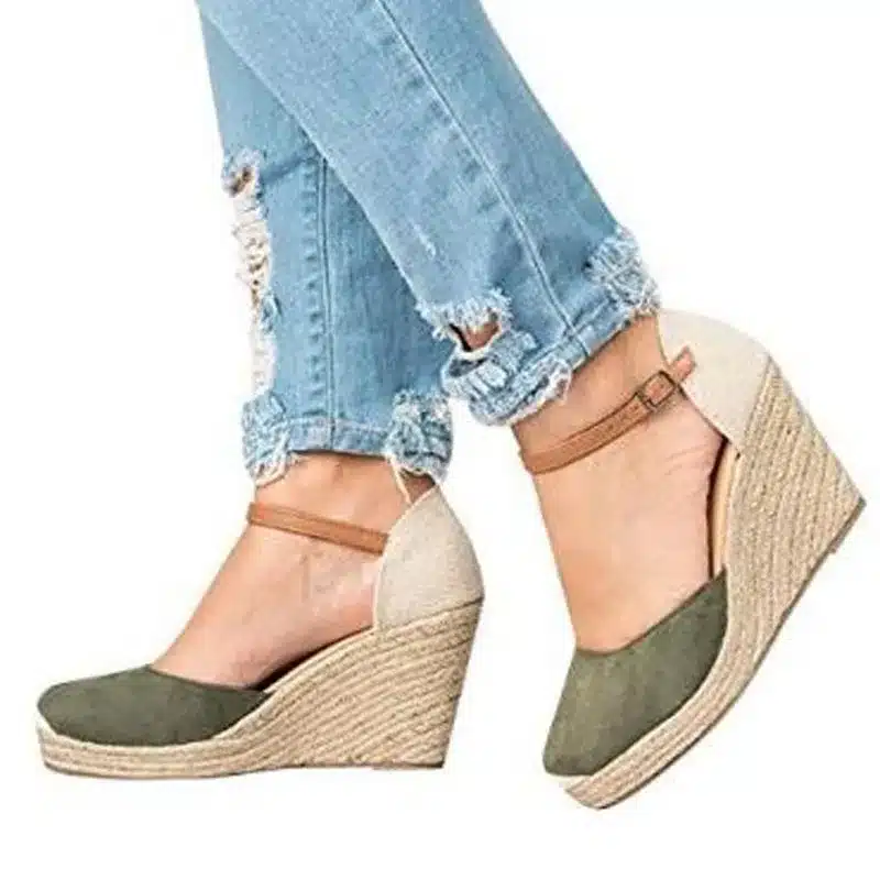 VTOTA Platform Wedges Sandals 2018 Cover Heel Flock Gladiator Buckle Strap Mixed Colors Summer Shoes Woman Sandalias Mujer H152 10