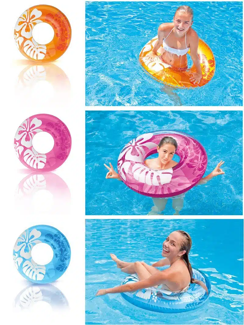 Summer solid color inflatable Rings Children Pool Float Circle For Swimming baby swim float air mattress for swimming 10