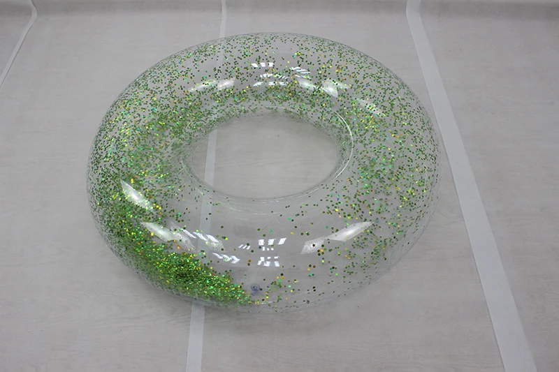 110CM Holographic Glitter Giant Inflatable Swimming Ring Confetti Glitter Swimming Circle Pool Float Summer Beach Water Toy Boia 18