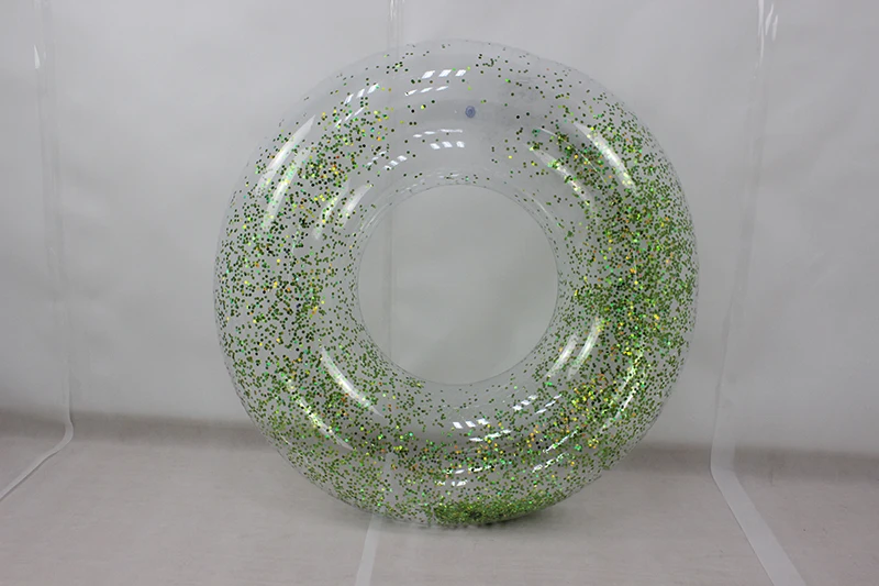110CM Holographic Glitter Giant Inflatable Swimming Ring Confetti Glitter Swimming Circle Pool Float Summer Beach Water Toy Boia 19