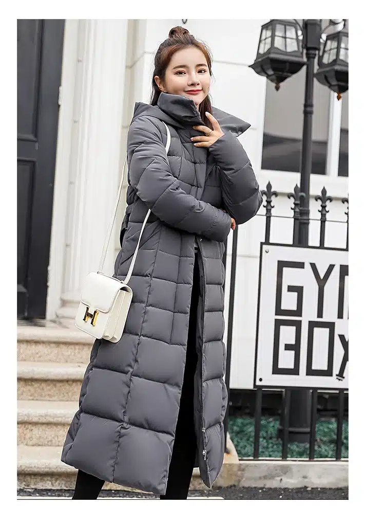 Fitaylor Winter Women Long Cotton Parkas Large Fur Collar Hooded Coat Casual Padded Warm Jackets Wadded Snow Overcoat 12