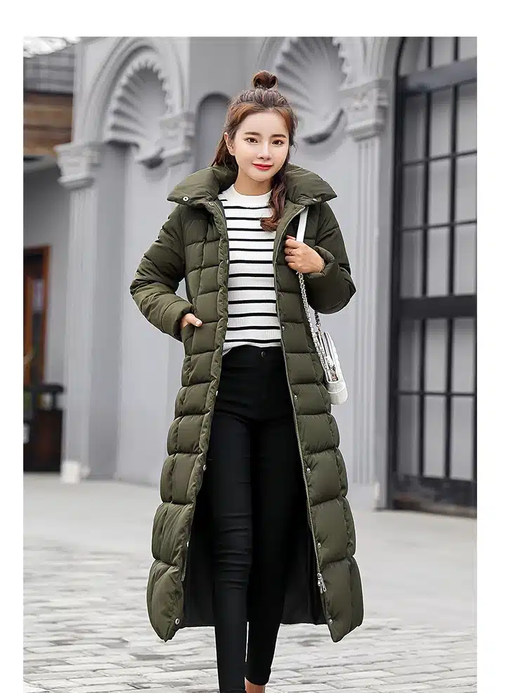 Fitaylor Winter Women Long Cotton Parkas Large Fur Collar Hooded Coat Casual Padded Warm Jackets Wadded Snow Overcoat 18