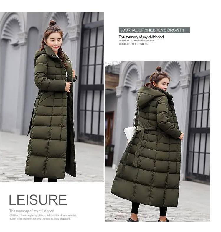 Fitaylor Winter Women Long Cotton Parkas Large Fur Collar Hooded Coat Casual Padded Warm Jackets Wadded Snow Overcoat 19