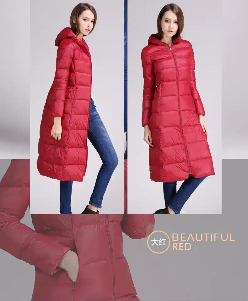 Plus Size 4XL 5XL feather cotton winter Women coat Hooded solid color parka long thick jacket High quality winter outwear YZ354 12