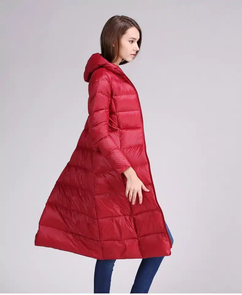 Plus Size 4XL 5XL feather cotton winter Women coat Hooded solid color parka long thick jacket High quality winter outwear YZ354 13
