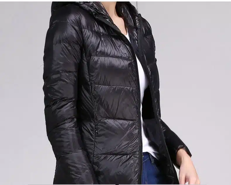 Plus Size 4XL 5XL feather cotton winter Women coat Hooded solid color parka long thick jacket High quality winter outwear YZ354 14