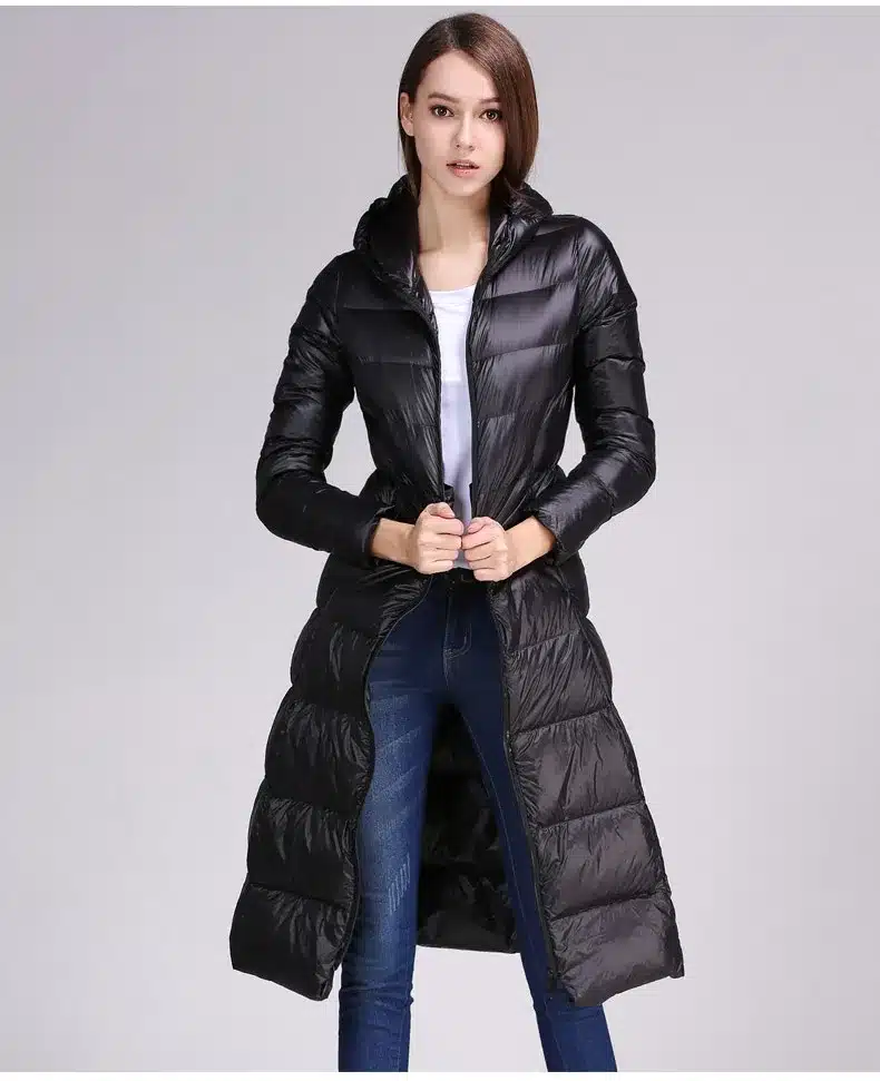 Plus Size 4XL 5XL feather cotton winter Women coat Hooded solid color parka long thick jacket High quality winter outwear YZ354 16