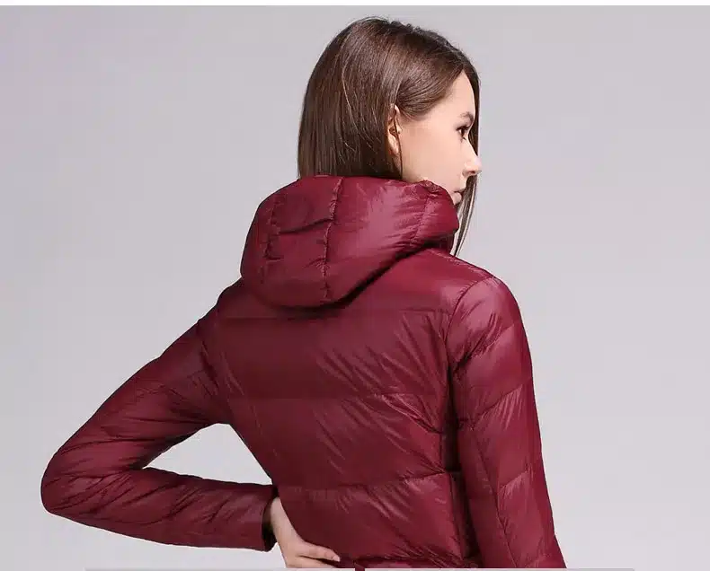 Plus Size 4XL 5XL feather cotton winter Women coat Hooded solid color parka long thick jacket High quality winter outwear YZ354 17
