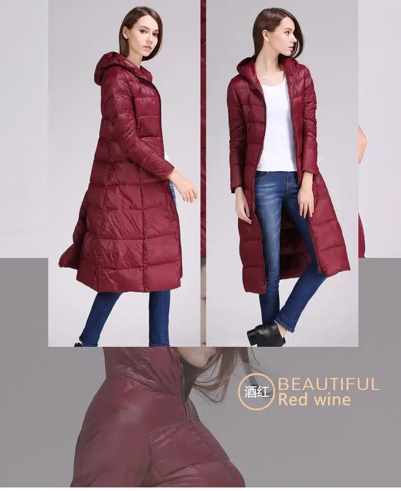 Plus Size 4XL 5XL feather cotton winter Women coat Hooded solid color parka long thick jacket High quality winter outwear YZ354 18