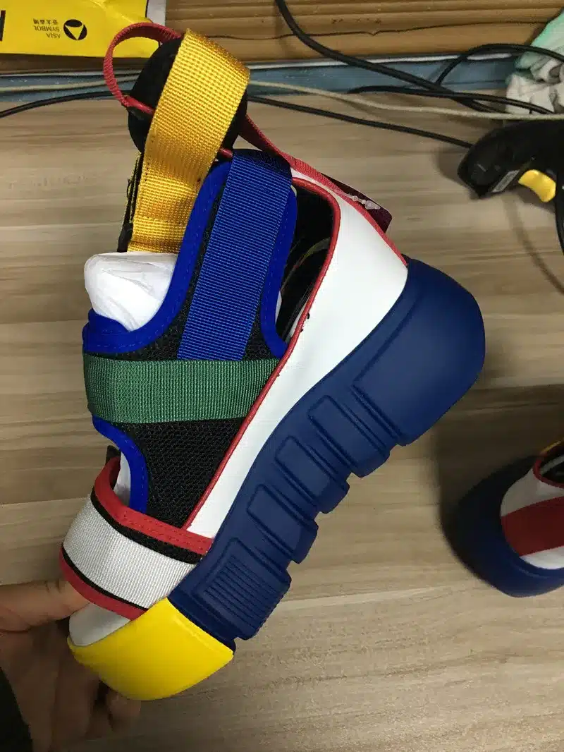 SWYIVY Blue Sandals Platform Women 2019 Ladies Casual Shoes Wedge High Chunky Heel Sandals Summer Shoes High Top Ankle Shoes 41 6
