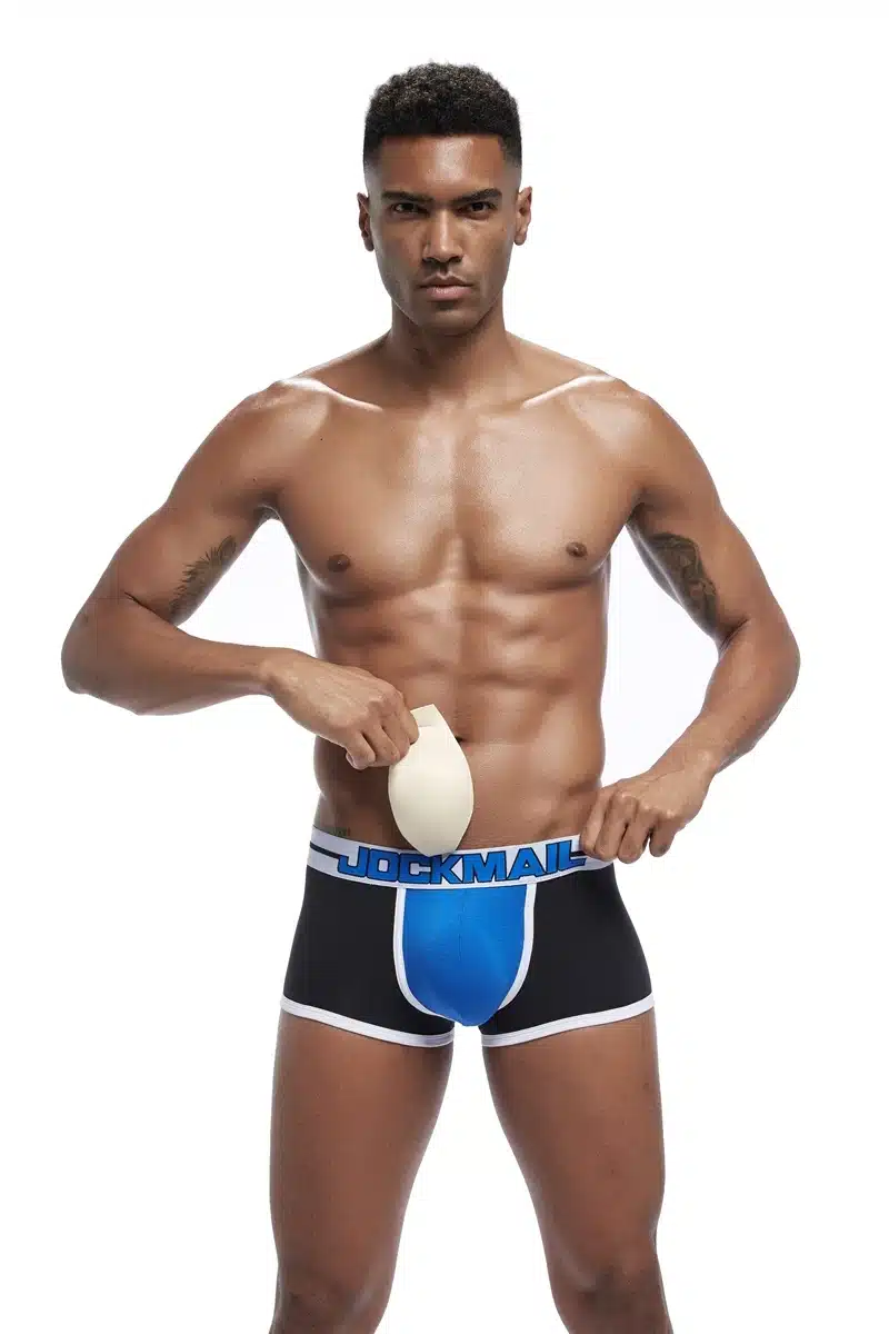 JOCKMAIL Sexy Men underwear Hip-up Butt Lifter Men's Package Enhancing Padded Trunk Shorts Gay penis boxer Push up boxershorts 15