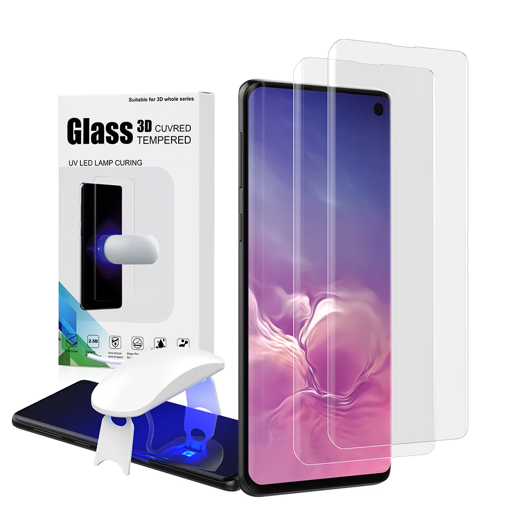 Screen Protector with fingerprint unlock for Samsung Galaxy S10 UV Glass film full cover for S10+ S10 5G tempered glass 10