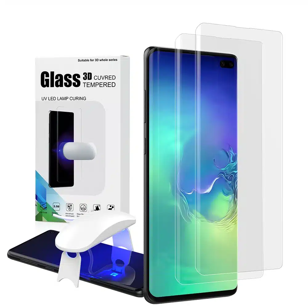 Screen Protector with fingerprint unlock for Samsung Galaxy S10 UV Glass film full cover for S10+ S10 5G tempered glass 17