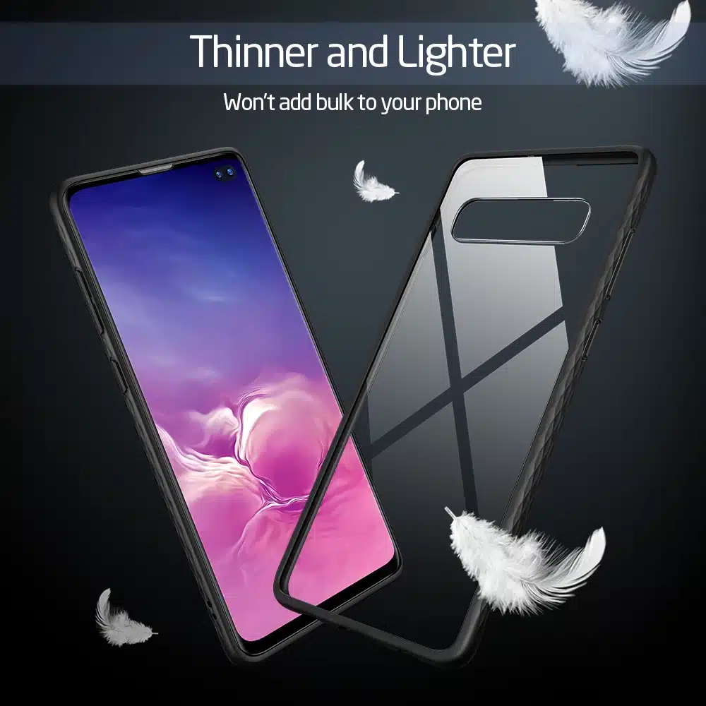 ESR Tempered Glass Case for Samsung Galaxy S10 Luxury Hard Cover + TPU Frame for Samsung S10 e Bumper Case for Samsung S10 Plus 10