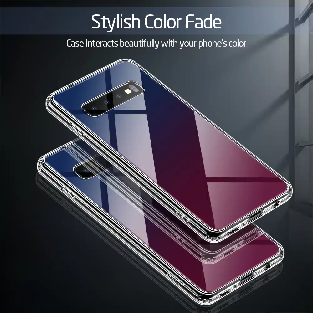 ESR Tempered Glass Case for Samsung Galaxy S10 Luxury Hard Cover + TPU Frame for Samsung S10 e Bumper Case for Samsung S10 Plus 13