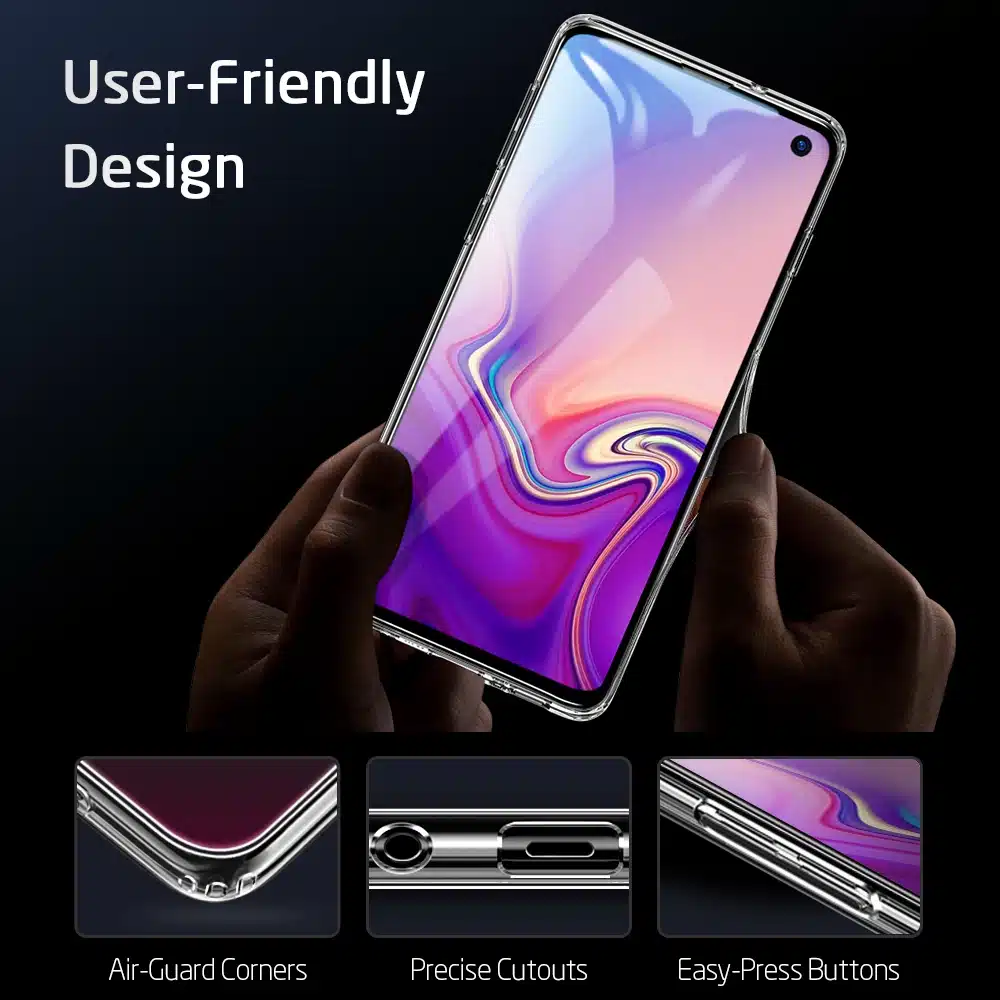 ESR Tempered Glass Case for Samsung Galaxy S10 Luxury Hard Cover + TPU Frame for Samsung S10 e Bumper Case for Samsung S10 Plus 17