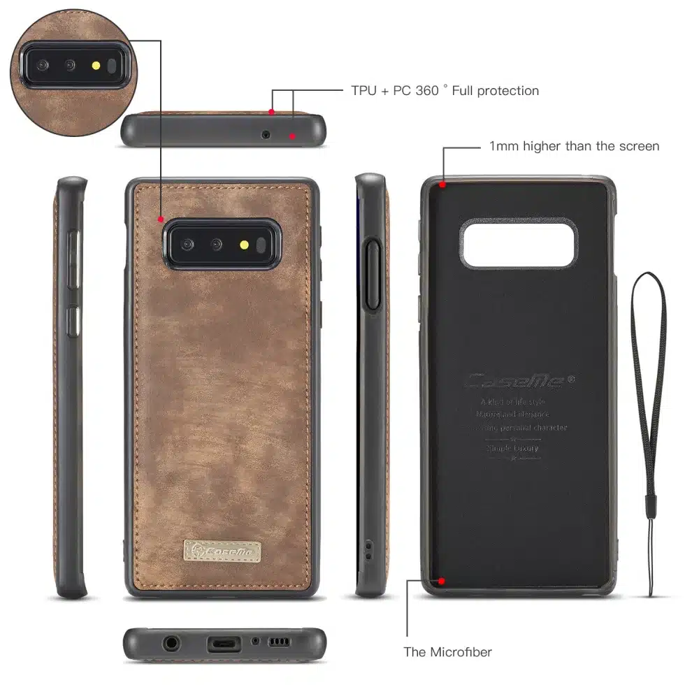 Original CaseMe Magnetic Vintage Leather + Soft TPU Silicone Back Cover Case For Samsung Galaxy S10 Plus S10e Phone Cases S10 13
