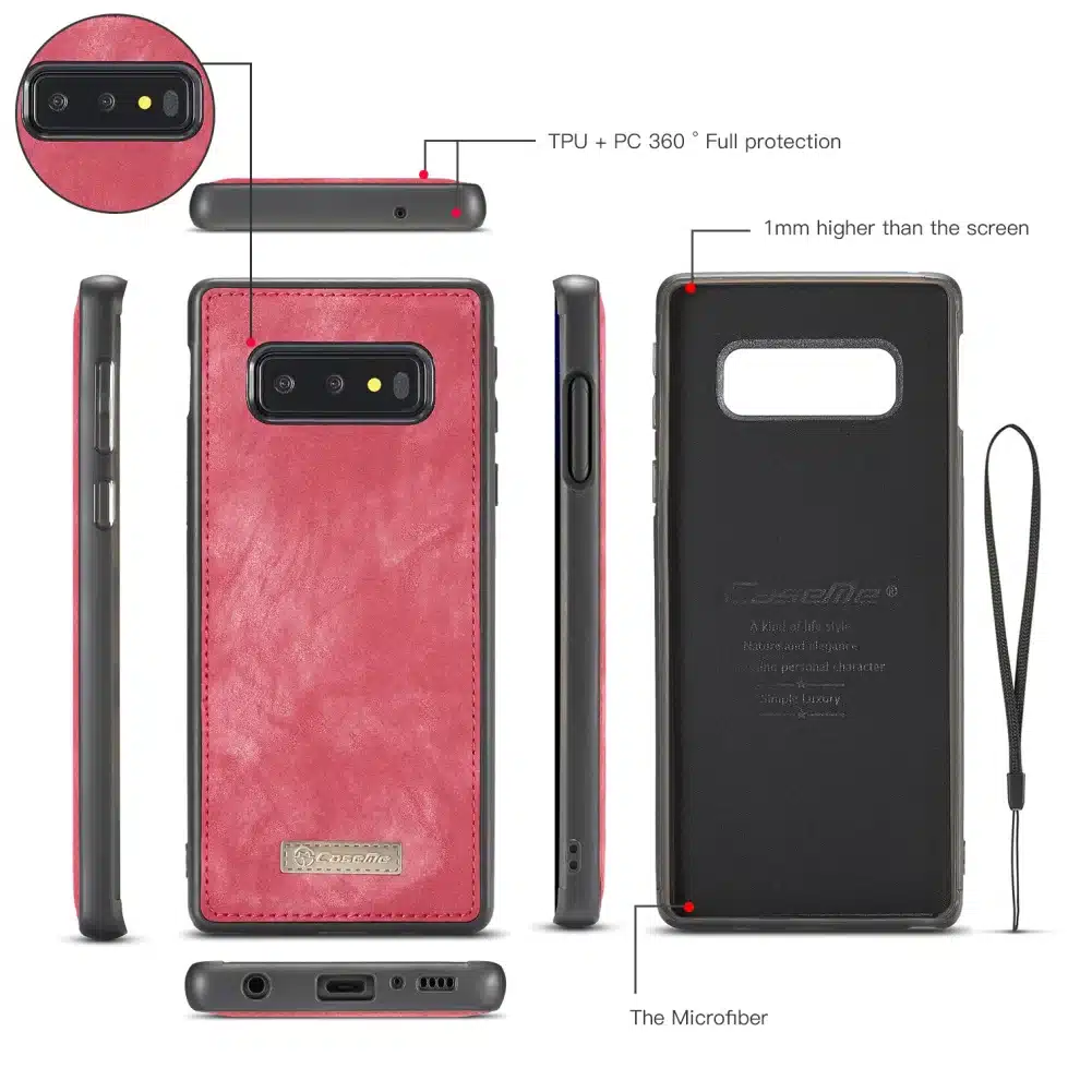 Original CaseMe Magnetic Vintage Leather + Soft TPU Silicone Back Cover Case For Samsung Galaxy S10 Plus S10e Phone Cases S10 15