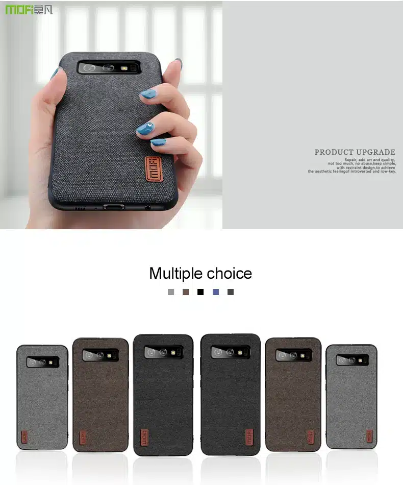 For Samsung S10 Plus case cover MOFI for Samsung Galaxy S10 fabric Back Case for Samsung S10E Full Cover S10+ business Case 1