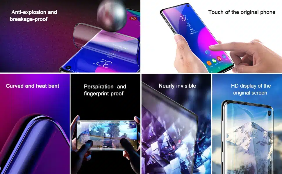Baseus 2pcs 0.15mm Protective Film For Samsung S10 S10+ Screen Protector Thin Full Coverage Soft Film For Samsung Galaxy S10 2