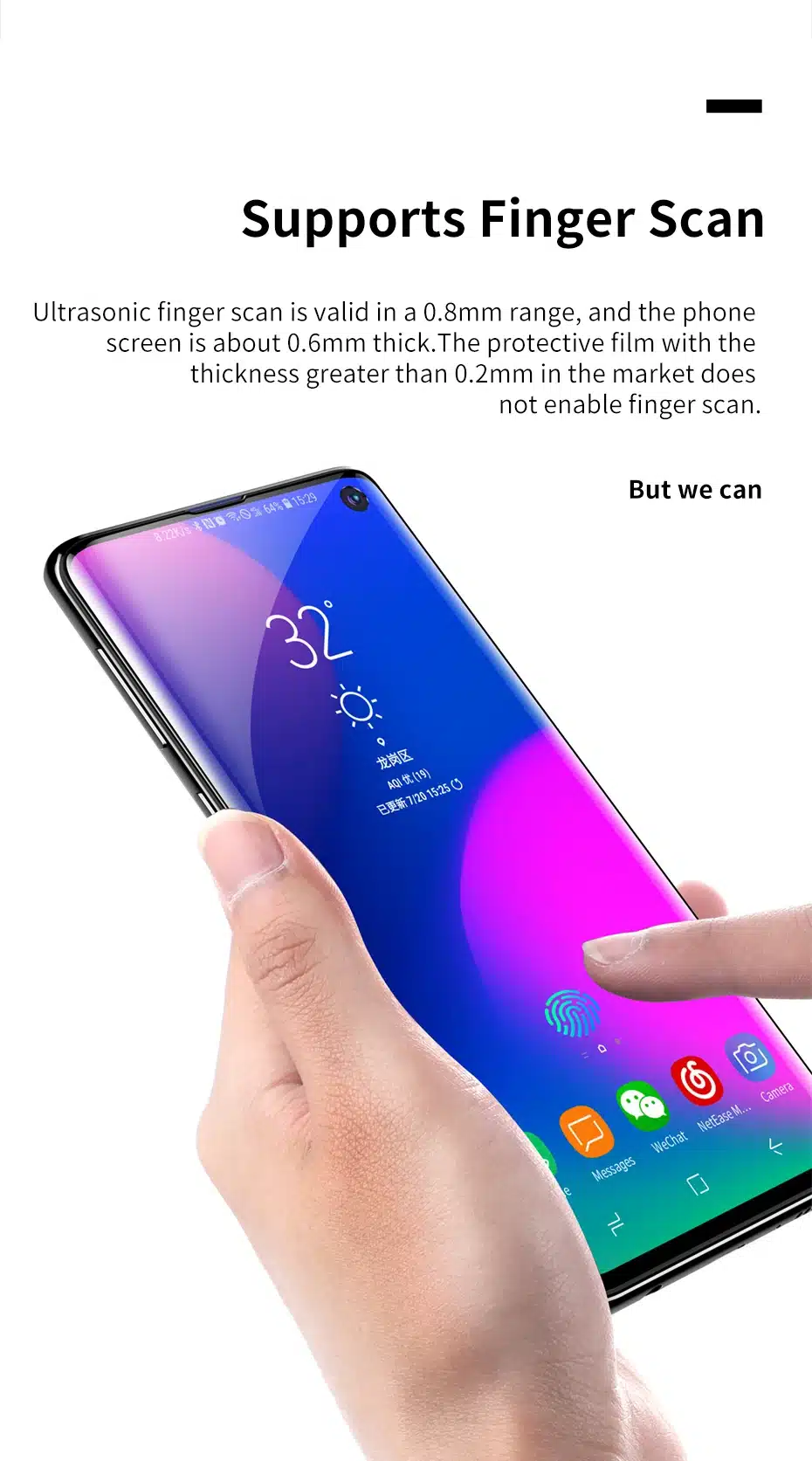 Baseus 2pcs 0.15mm Protective Film For Samsung S10 S10+ Screen Protector Thin Full Coverage Soft Film For Samsung Galaxy S10 7