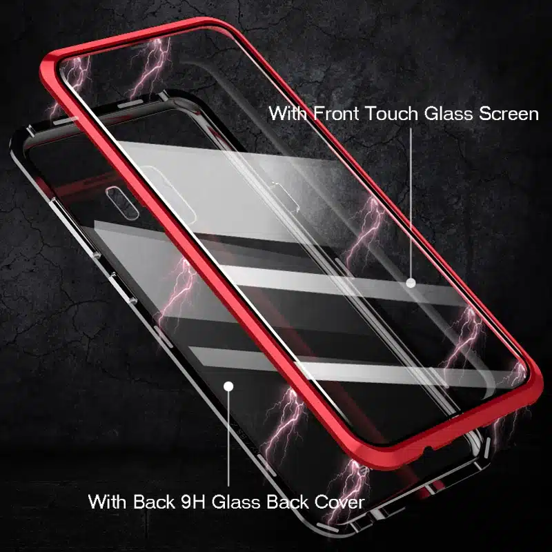 Front + Back Glass 360 Full Protection Case For Samsung Galaxy S8 S9 S10 Plus S10e Note 9 8 Magnetic Adsorption Metal Case Cover 11