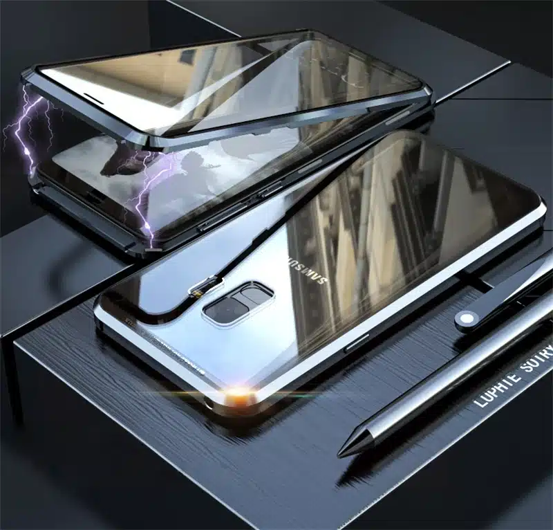 Front + Back Glass 360 Full Protection Case For Samsung Galaxy S8 S9 S10 Plus S10e Note 9 8 Magnetic Adsorption Metal Case Cover 16