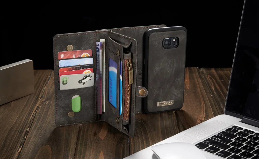 Phone Case For Fundas Samsung Galaxy S7 Edge S8 S9 S10 Plus S10E note 8 9 case Multi-functional Wallet Leather Magnet back cover 7