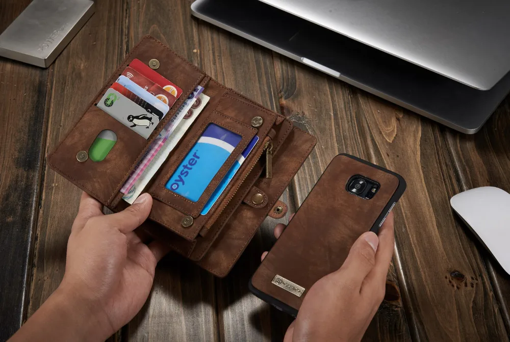 Phone Case For Fundas Samsung Galaxy S7 Edge S8 S9 S10 Plus S10E note 8 9 case Multi-functional Wallet Leather Magnet back cover 15