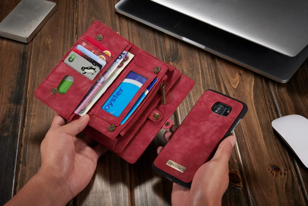 Phone Case For Fundas Samsung Galaxy S7 Edge S8 S9 S10 Plus S10E note 8 9 case Multi-functional Wallet Leather Magnet back cover 27