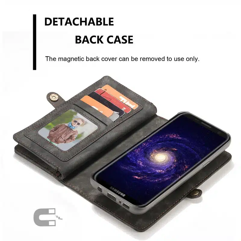 Luxury Brand For Samsung Galaxy S8 S7 Case Genuine Leather Flip Cover For Samsung S 8 S9 Plus S10 S10e S 7 Edge Wallet Phone Bag 8