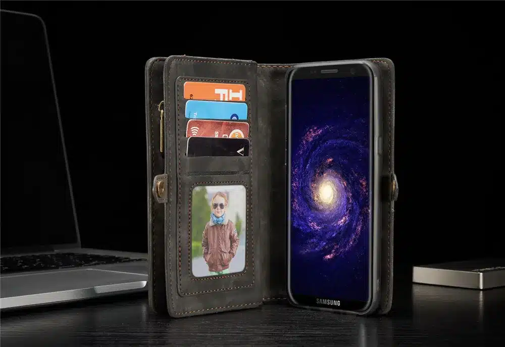 Luxury Brand For Samsung Galaxy S8 S7 Case Genuine Leather Flip Cover For Samsung S 8 S9 Plus S10 S10e S 7 Edge Wallet Phone Bag 16