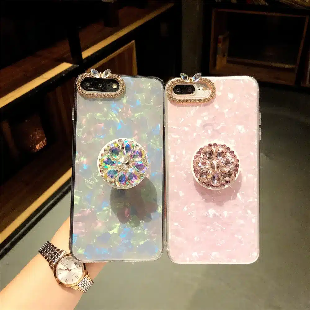 Rhinestone diamond shell phone case for iPhone 6 6s 7 8 plus X XS max XR for Samsung galaxy s7 edge s8 s9 s10 plus note 8 9 10