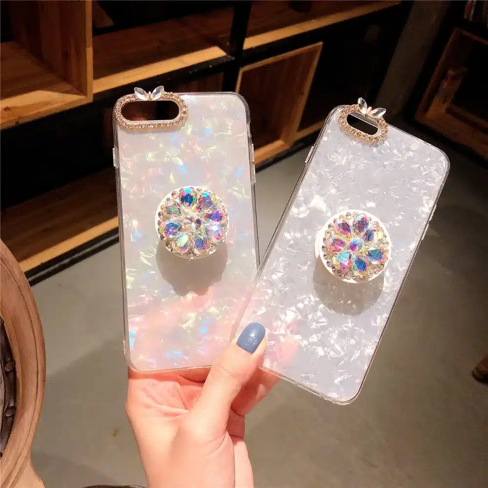 Rhinestone diamond shell phone case for iPhone 6 6s 7 8 plus X XS max XR for Samsung galaxy s7 edge s8 s9 s10 plus note 8 9 14
