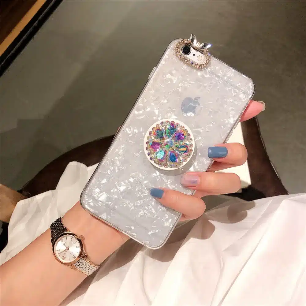 Rhinestone diamond shell phone case for iPhone 6 6s 7 8 plus X XS max XR for Samsung galaxy s7 edge s8 s9 s10 plus note 8 9 16