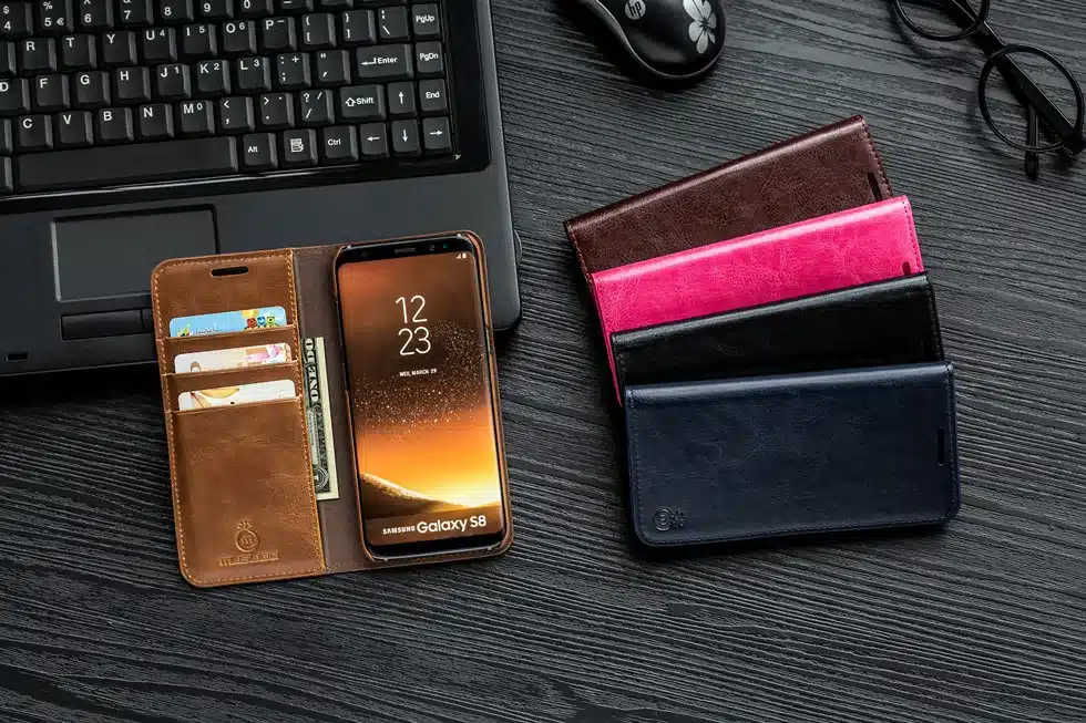 Musubo Luxury Stand Leather Case For Samsung Galaxy S9 Plus S7 Edge S8 Note 9 8 cover coque capa for iPhone X 8 Plus 7 6 6s 5s 5 25