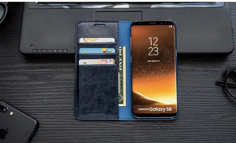Musubo Luxury Stand Leather Case For Samsung Galaxy S9 Plus S7 Edge S8 Note 9 8 cover coque capa for iPhone X 8 Plus 7 6 6s 5s 5 36