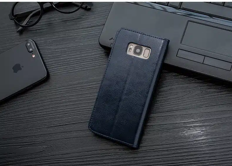 Musubo Luxury Stand Leather Case For Samsung Galaxy S9 Plus S7 Edge S8 Note 9 8 cover coque capa for iPhone X 8 Plus 7 6 6s 5s 5 37