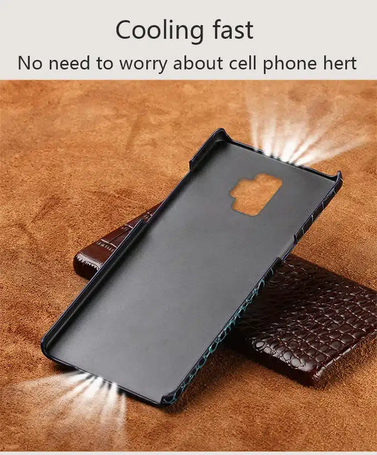 Genuine Leather Half pack phone case For Samsung s9 case Note S8 S7 edge Anti-fall Crocodile pattern protective case For S10 A70 5