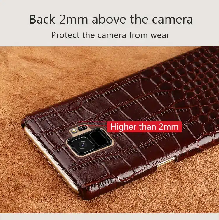 Genuine Leather Half pack phone case For Samsung s9 case Note S8 S7 edge Anti-fall Crocodile pattern protective case For S10 A70 6
