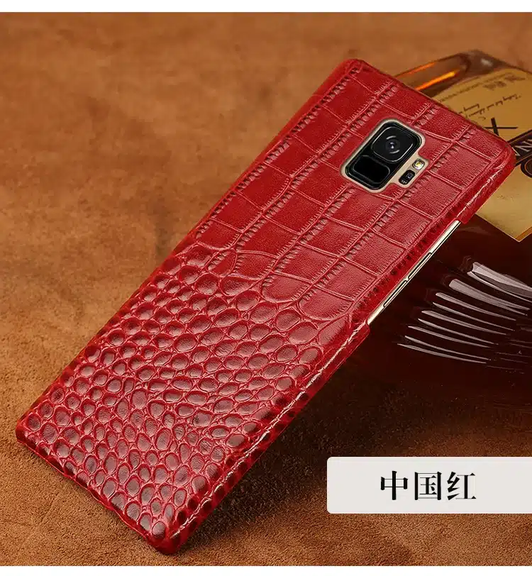 Genuine Leather Half pack phone case For Samsung s9 case Note S8 S7 edge Anti-fall Crocodile pattern protective case For S10 A70 12