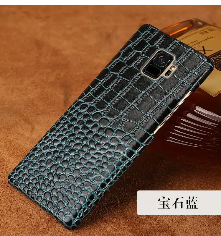 Genuine Leather Half pack phone case For Samsung s9 case Note S8 S7 edge Anti-fall Crocodile pattern protective case For S10 A70 13