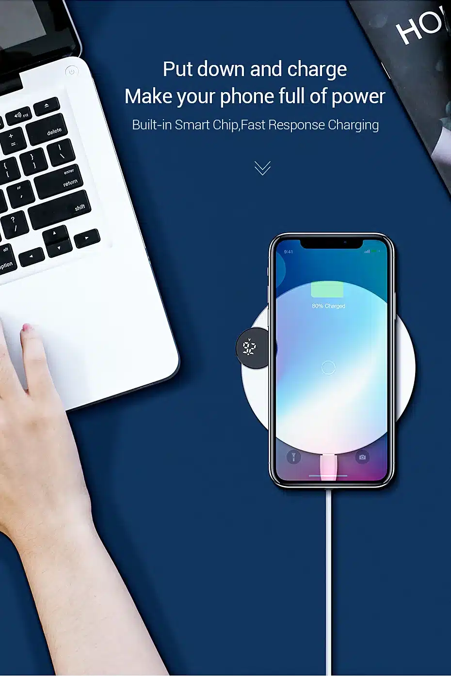 Baseus LED Digital Display Wireless Charger for iPhone X XR XS Max 8 Qi Wireless Fast Charger for Samsung Galaxy S10 Huawei P30 11