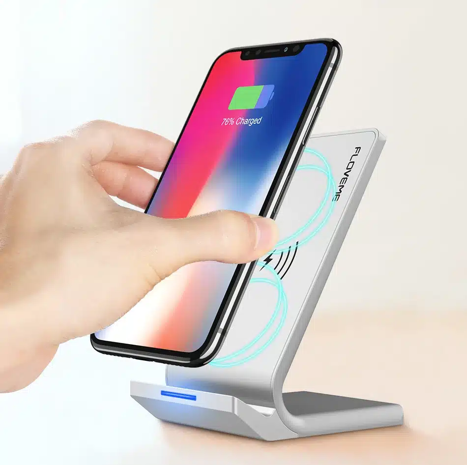 FLOVEME 10W Qi Wireless Charger For iPhone 8 X Xs For Samsung Galaxy S10 Plus S8 S9 S7 Edge Fast Charger Wireless Charging Dock 16