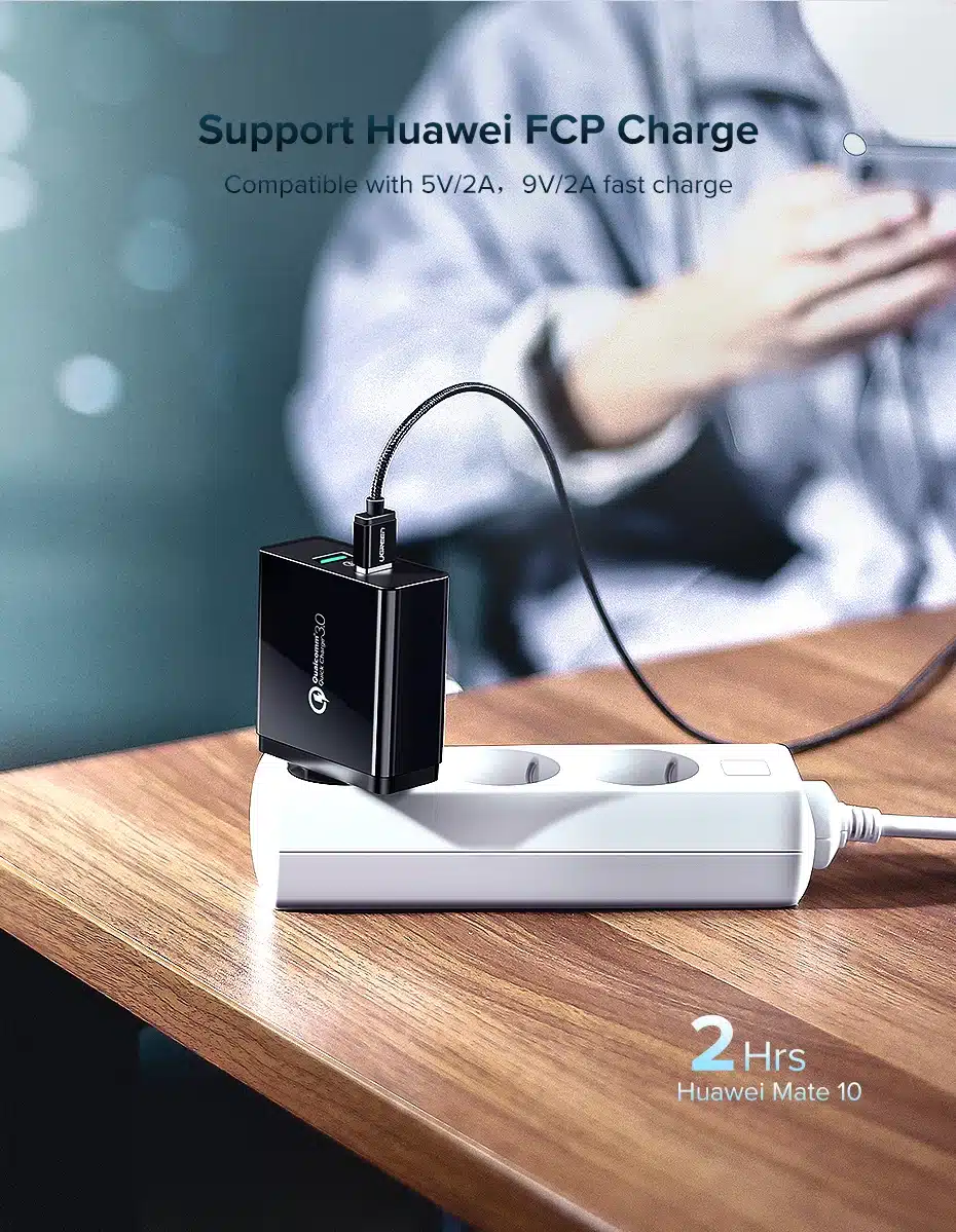Ugreen Quick Charge 3.0 36W USB Charger for iPhone X 8 Fast QC 3.0 Charger for Samsung Galaxy s9 s10 Xiaomi mi 8 9 USB Charger 8