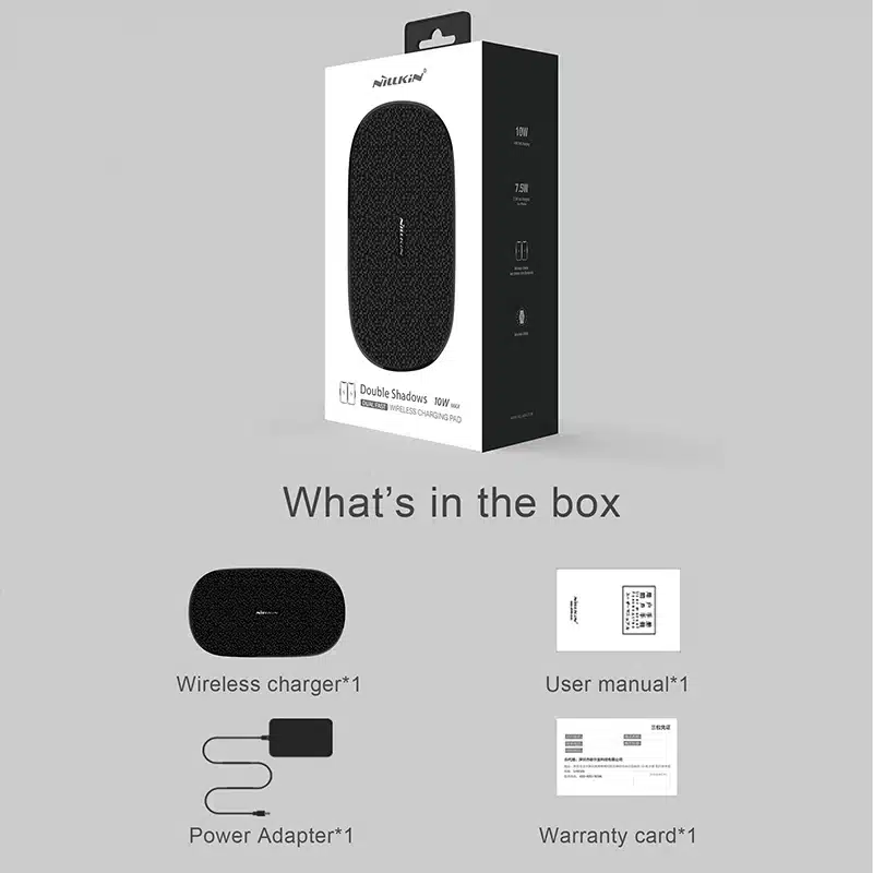 NILLKIN Fast Dual 2 in 1 Wireless Charger for Xiaomi 9 Mix 2S Qi Pad for Samsung Galaxy S10 5G S10+ S10e for iPhone XS Max Xr X 9