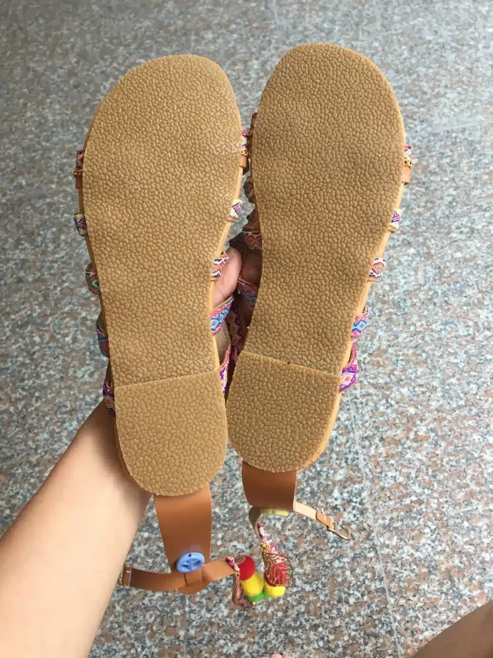 NAN JIU MOUNTAIN Plus Size 34-43 Ethnic Bohemian Summer Women Sandals Gladiator Roman Strappy Embroidered Shoes Woman Flat Shoes 15