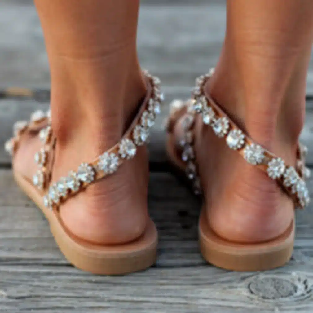 Women Sandals Gladiator 2019 Summer Casual Shoes Bohemia mujer Wedding Shoes Crystal feminina Ladies Flip Flops Beach Sandals 18