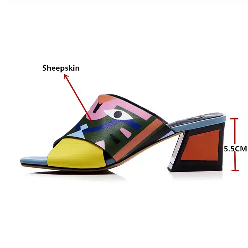 FEDONAS Women Sandals High Heels New Prints Summer Fashion Gladiator Genuine Leather Sandals Platform Shoes Woman Casual Slipper 10
